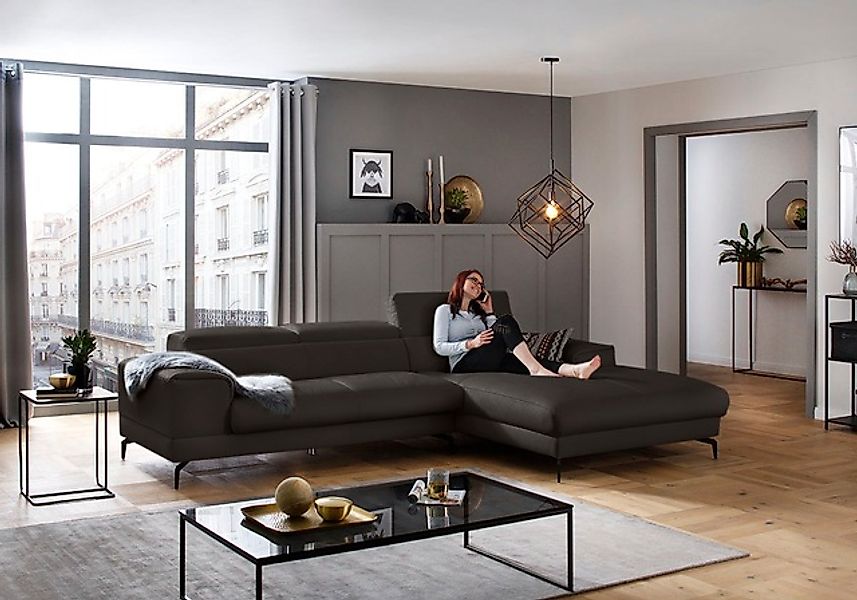 W.SCHILLIG Ecksofa »piedroo, Designsofa mit tollem Sitzkomfort, L-Form«, Ko günstig online kaufen