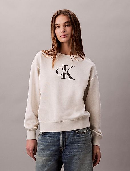 Calvin Klein Jeans Sweatshirt LS MONOLOGO FRENCH TERRY RLXD CR, Logoschrift günstig online kaufen