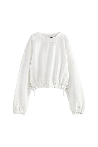 Next Langarmshirt Strukturiertes Langarmshirt mit Rüschensaum günstig online kaufen