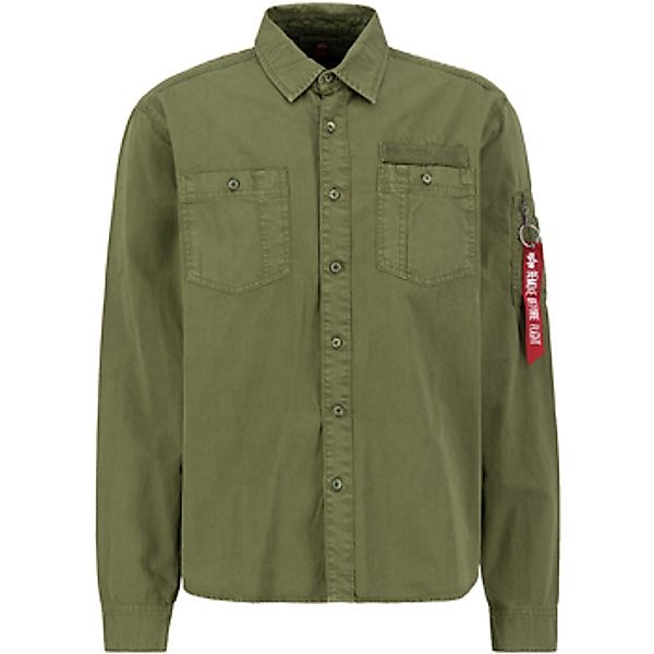Alpha  Hemdbluse Air Force EMB Shirt - dark olive günstig online kaufen