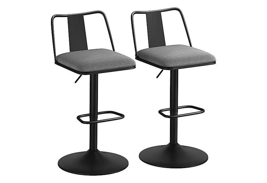 ALFORDSON Barhocker Set aus 2 gepolsterten Drehhockern mit Gaslift-Funktion günstig online kaufen