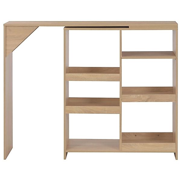 vidaXL Bartisch mit Beweglichem Regal Eichenbraun 138x39x110 cm günstig online kaufen