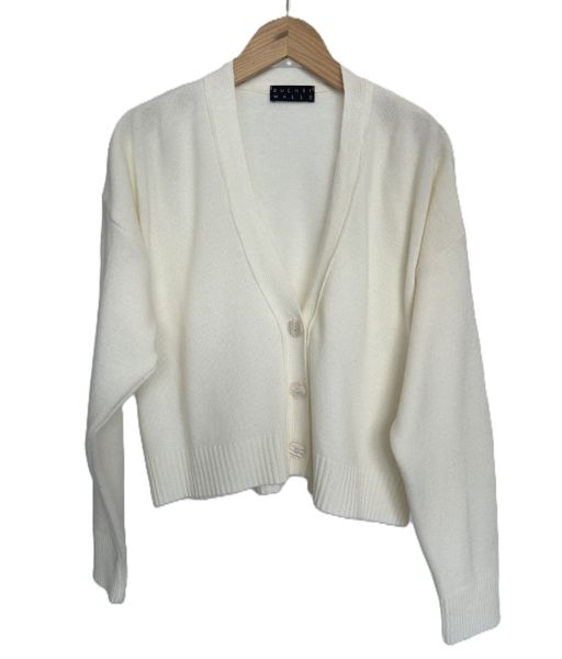 Zuckerwatte Strickjacke modische kurze Form, V-Ausschnitt, günstig online kaufen