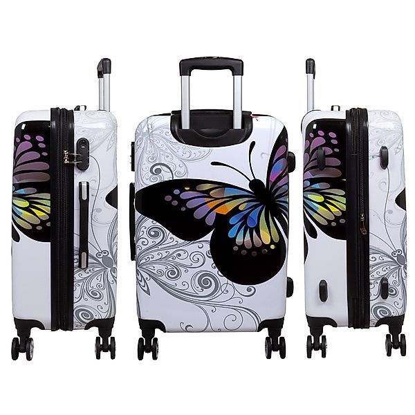 Trendyshop365 Hartschalen-Trolley Butterfly, bunter Koffer mit günstig online kaufen