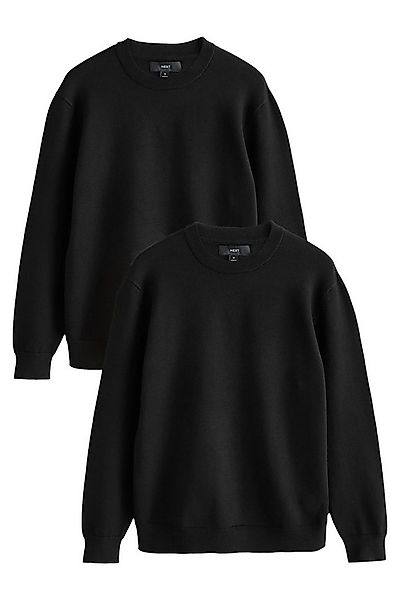 Next Rundhalspullover Weicher Rundhalspullover im Regular Fit, 2er-Pack (2- günstig online kaufen