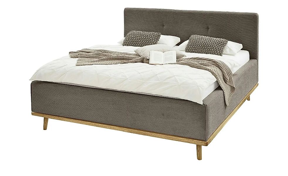 Musterring Polsterbett mit Bettkasten Delphi Cord ¦ grau ¦ Maße (cm): B: 19 günstig online kaufen