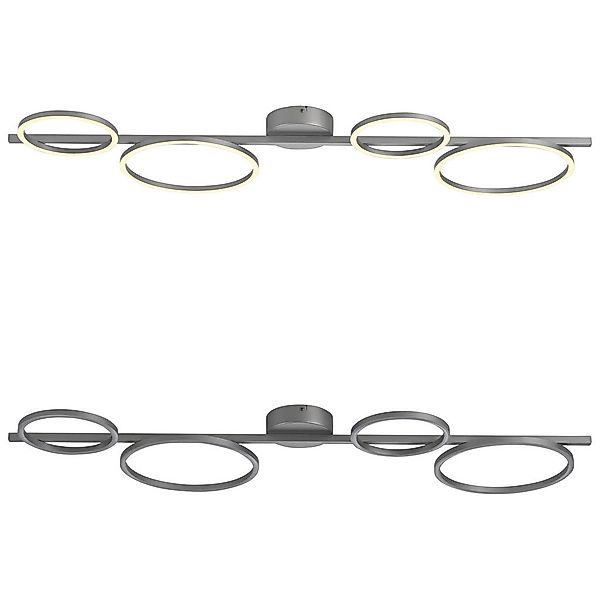 Just Light LED Deckenleuchte silber Metall H/L: ca. 7x120 cm 1 Brennstellen günstig online kaufen