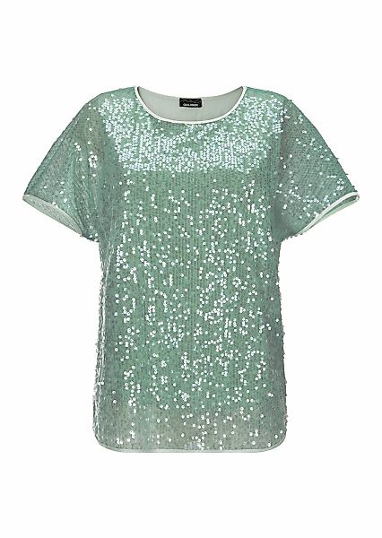 GOLDNER Satinbluse "Kurzgröße Schlupfbluse in schimmerndem Design" figursch günstig online kaufen