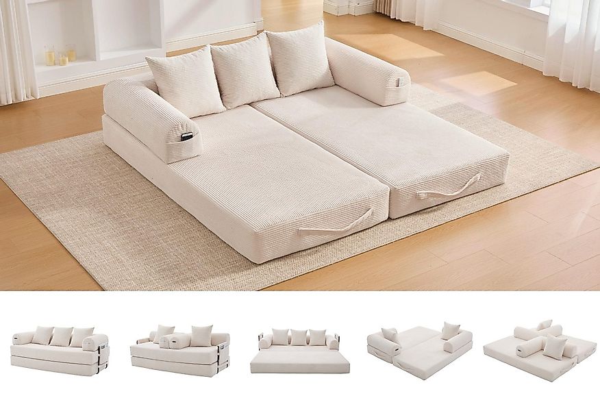 LVHOM Loungesofa faltbar mit Schlaffunktion, Stabil-/abnehmbarer günstig online kaufen