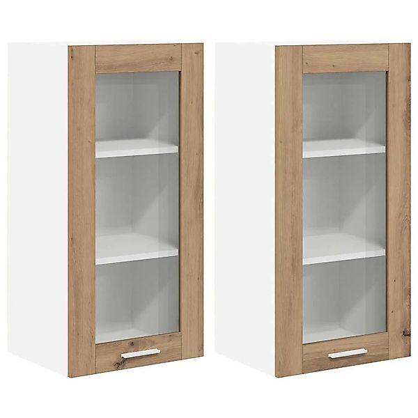 vidaXL Hängeschrank 2 Stk Artisan-Eiche 40 x 31 x 80 cm Holzwerkstoff 88431 günstig online kaufen