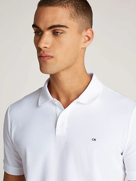 Calvin Klein Poloshirt LOGO REFINED PIQUE SLIM mit Logoprägung günstig online kaufen