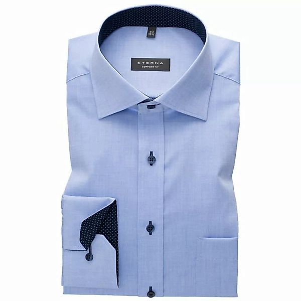 Eterna Businesshemd Große Größen Oxford Langarmhemd bügelfrei hellblau uni günstig online kaufen
