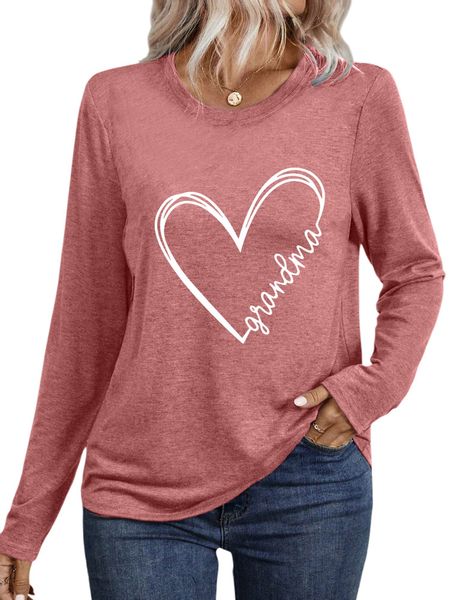 PYLIKE Rundhalsshirt Bequemes Shirt Damen Langarm günstig online kaufen