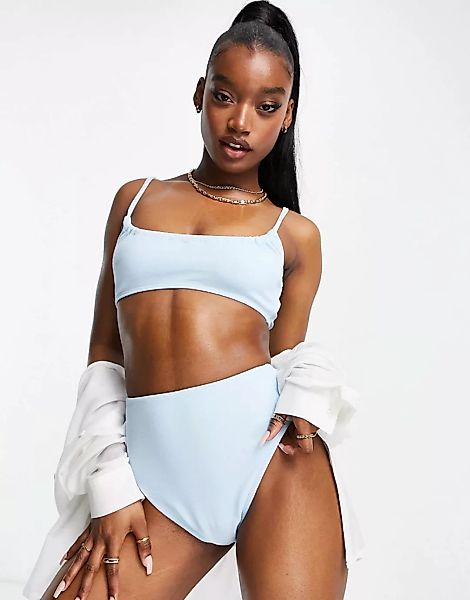 ASOS DESIGN – Mix and Match – Frottee-Bikinihose mit hohem Beinausschnitt u günstig online kaufen