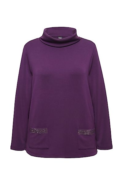 Ulla Popken Sweatshirt Sweatshirt Ziersteintaschen Boxy günstig online kaufen