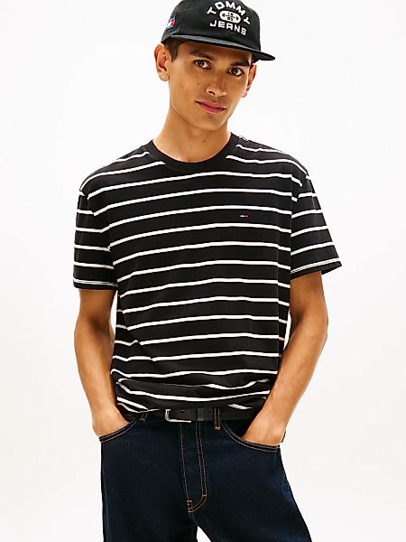 Tommy Jeans T-Shirt "TJM REGULAR STRIPE" Regular fit mit Rundhalsausschnitt günstig online kaufen