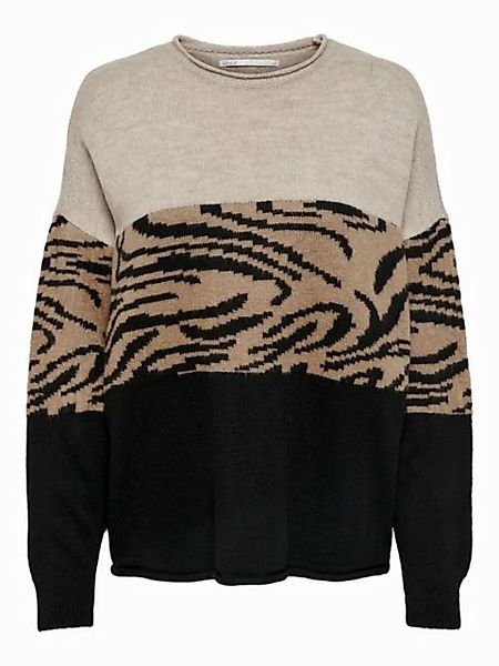 ONLY Rundhalspullover "ONLJADE ANIMAL L/S PULLOVER KNT" günstig online kaufen