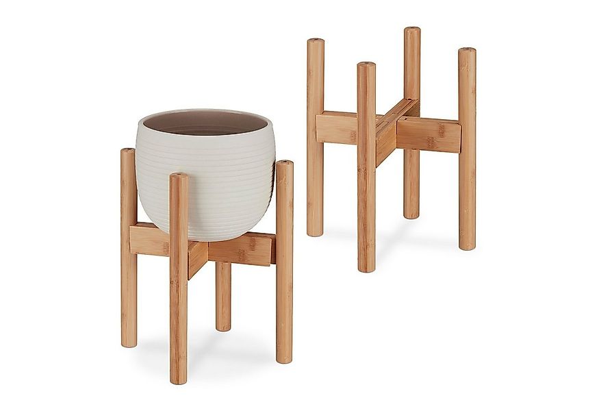relaxdays Blumenständer Pflanzenständer im 2er Set günstig online kaufen