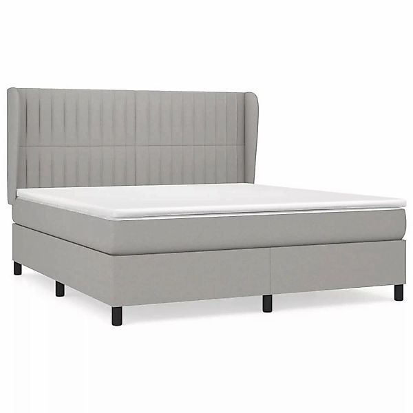 vidaXL Boxspringbett mit Matratze Hellgrau 160x200 cm Stoff1398342 günstig online kaufen