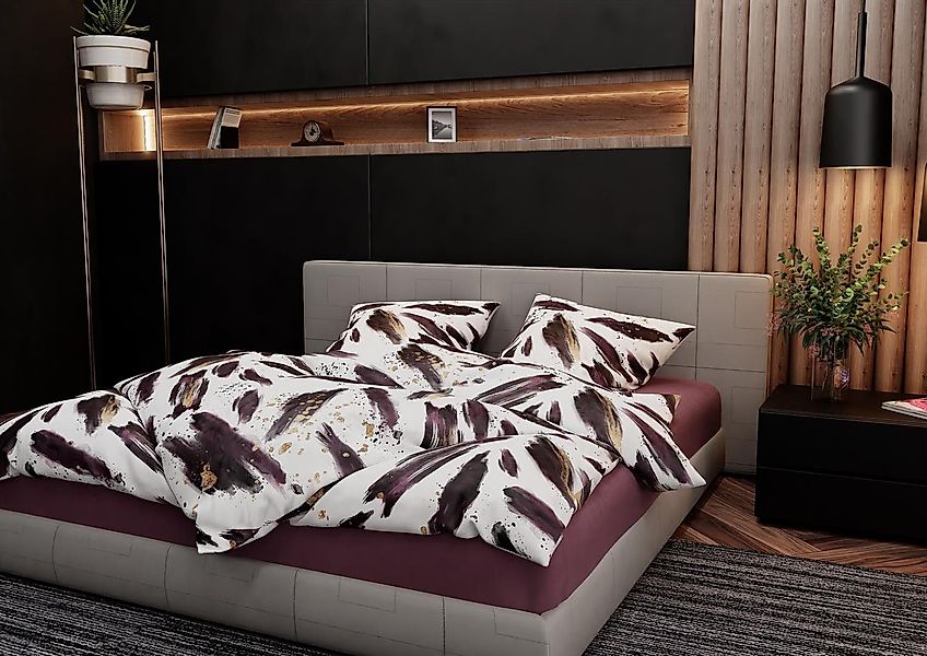 BETTWAESCHE-MIT-STIL Bettwäsche Mako Satin Bettwäsche Elegant Brush, Mako-S günstig online kaufen