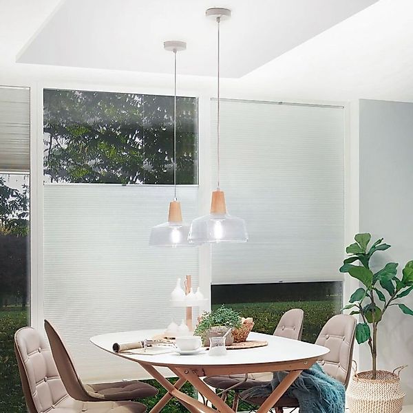 Paulmann Pendelleuchte »Neordic Yva max. 1x20W 230V Glas/Holz«, 1 flammig, günstig online kaufen
