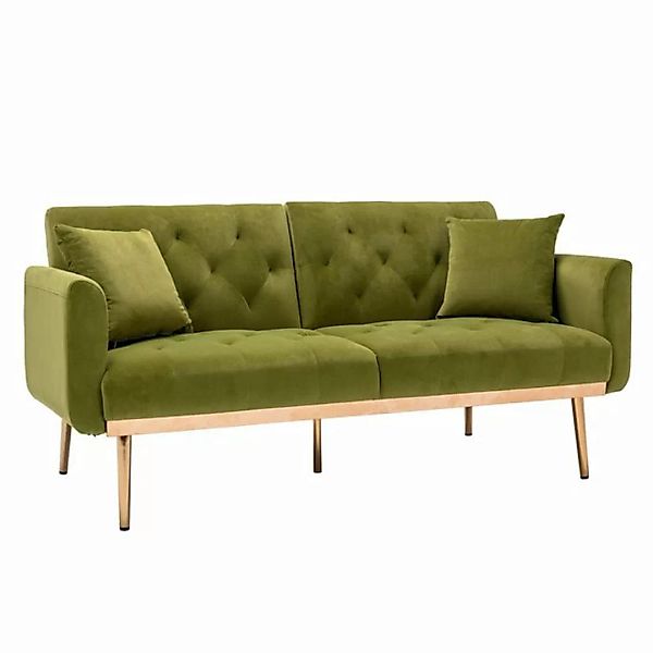 AUKWIK Sofa 2-Sitzer Klappsofa, Sitzfläche aus Samt oder Bouclé, mit Relaxf günstig online kaufen