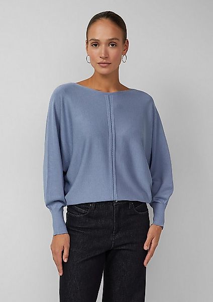 s.Oliver Longpullover Strickpullover Feinstrickpullover mit Fledermausärmel günstig online kaufen