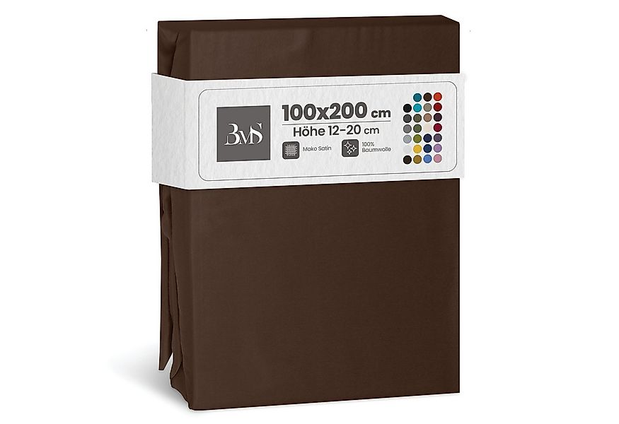 BETTWAESCHE-MIT-STIL Spannbettlaken Mako Satin Spannbettlaken, Matratzenhöh günstig online kaufen