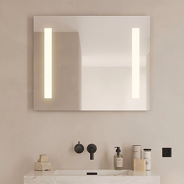 Loevschall Badspiegel »Römö Quadratisch, Spiegel mit LED Beleuchtung, Licht günstig online kaufen