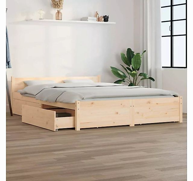 furnicato Bett mit Schubladen 140x190 cm günstig online kaufen