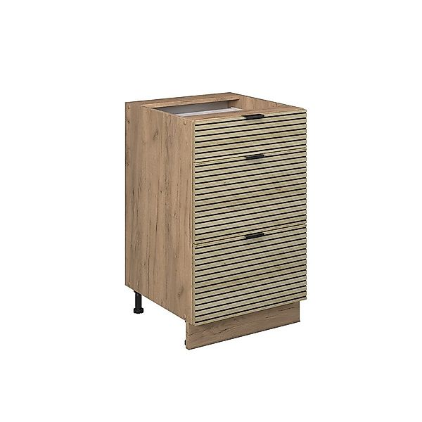 Vicco Unterschrank Fame-Line, Eiche Paneel/Goldkraft Eiche, günstig online kaufen