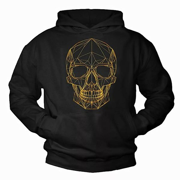 MAKAYA Kapuzenpullover Gothic Totenkopf Sweatshirt Tattoo Style Skull Desig günstig online kaufen