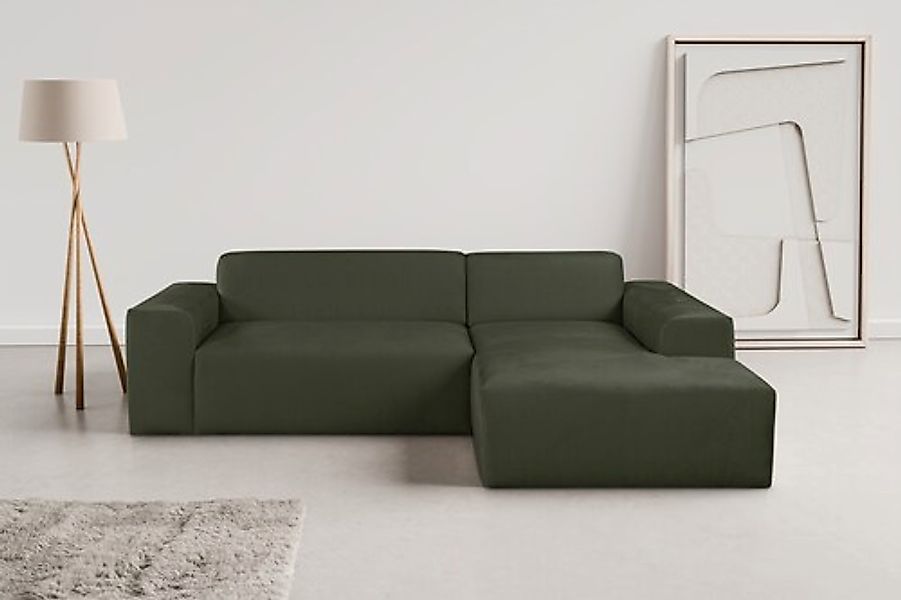 WERK2 Ecksofa »Zeus-L modern & zeitlos, Breite 253 cm, bequemes Sofa« Curvy günstig online kaufen