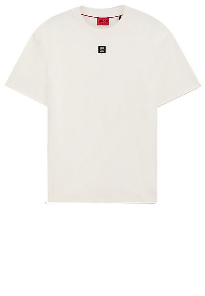 HUGO T-Shirt Dalile mit metallischem Logo-Aufnäher (1-tlg) günstig online kaufen
