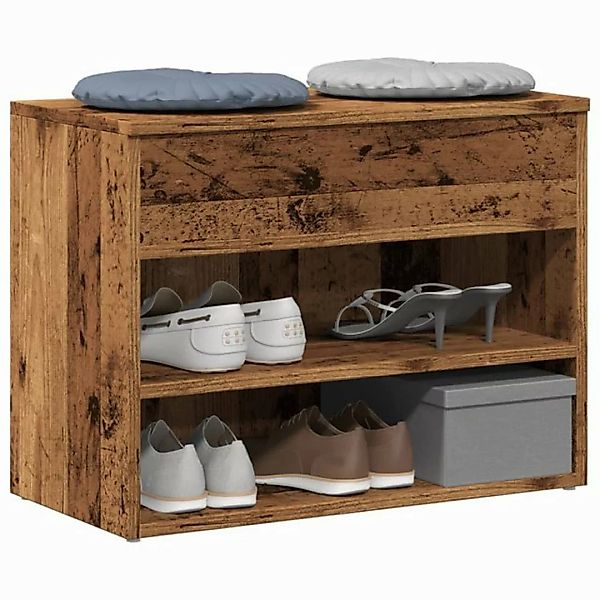 vidaXL Schuhschrank Schuhbank Altholz-Optik 60x30x45 cm Holzwerkstoff günstig online kaufen