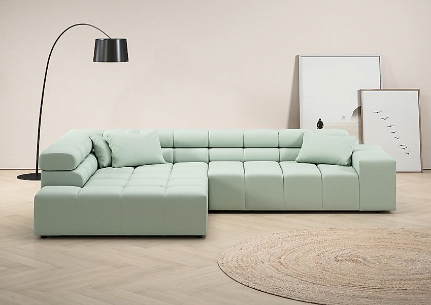 INOSIGN Ecksofa "Ancona incl. Kopfteilverstellung, Breite 319cm, L-Form", w günstig online kaufen