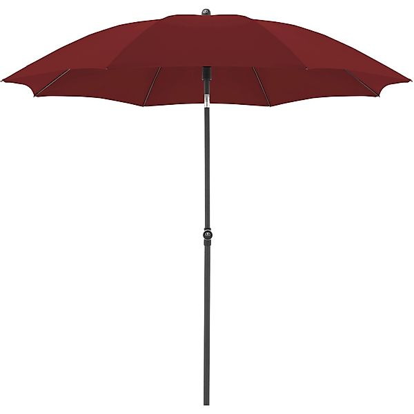 Doppler Marktschirm Active Green Edition Ø 208 cm Bordeaux mit Handöffner günstig online kaufen