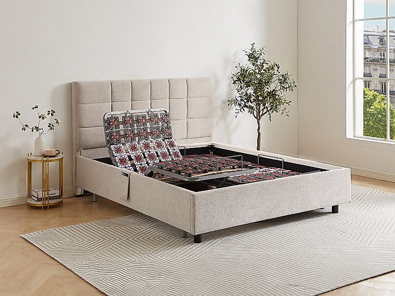 Dekoratives Bettgestell mit elektrischer Relaxfunktion - 2 x 48 Teller - 2 günstig online kaufen