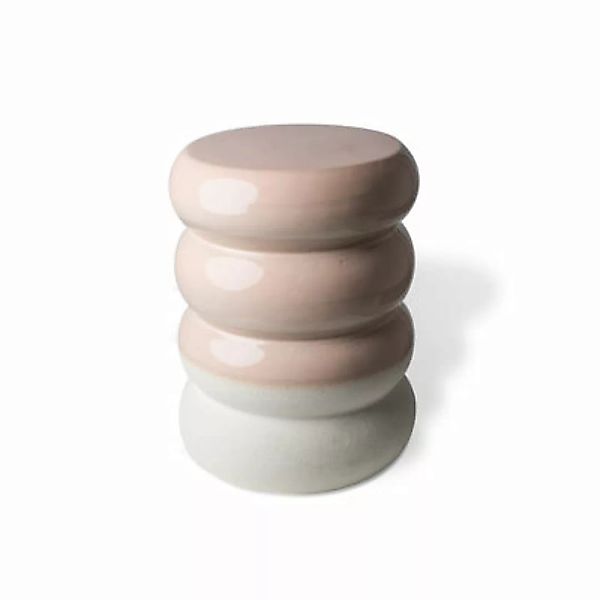 Hocker Chubby keramik rosa / Keramik - Ø34 x H44 cm - Pols Potten - Rosa günstig online kaufen