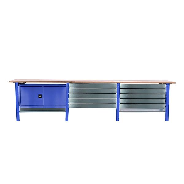 PROREGAL Werkbank BUFFALO WOOD Mit 10x Schublade Und Schrank HxBxT 86,5x300 günstig online kaufen