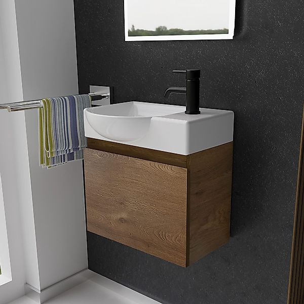 Alpenberger Badmöbel-Set - Gäste WC Waschbecken günstig online kaufen