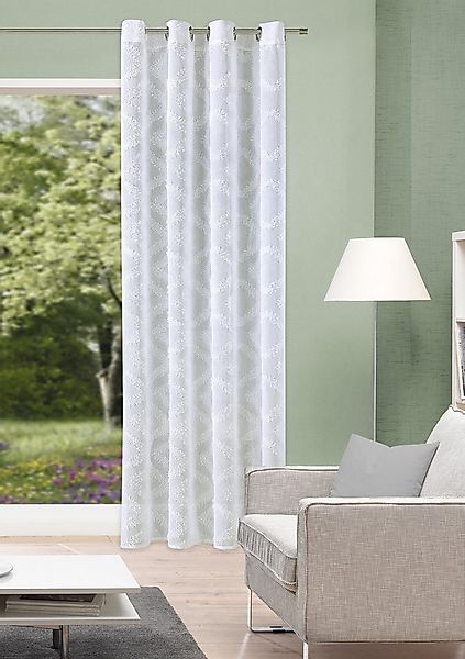 HOME WOHNIDEEN Vorhang MAUI (1 St), Ösen, halbtransparent, Ösenschal Leinen günstig online kaufen