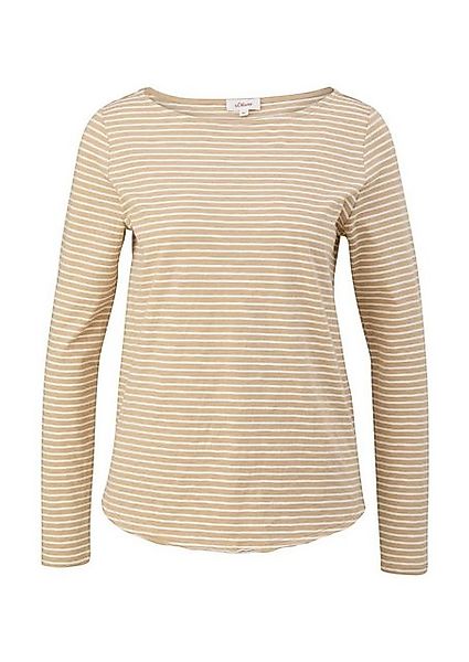 s.Oliver Langarmshirt mit U-Boot Ausschnitt günstig online kaufen