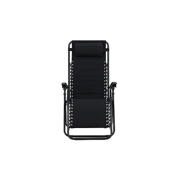 ebuy24 Vulcano Liegestuhl Schwarz Ohne Kissen Sitzhöhe cm 38 Sitzbreite cm günstig online kaufen