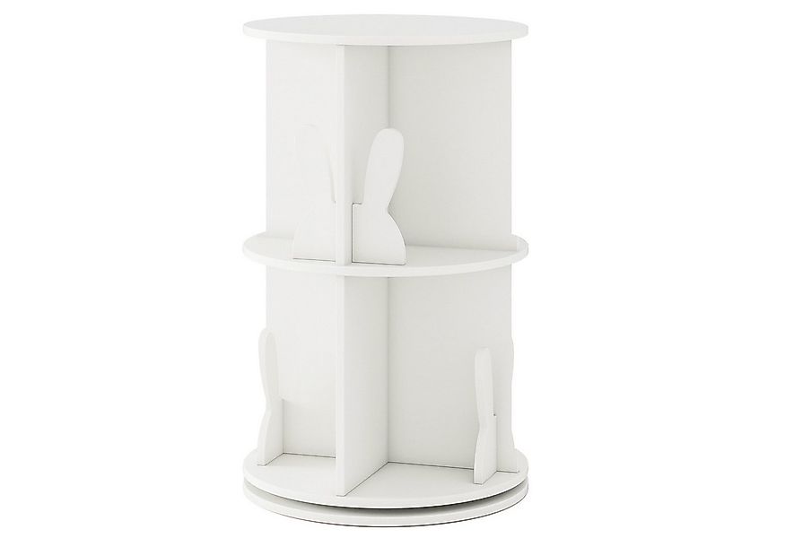 COSTWAY Kinderregal, Drehbares Bücherregal mit Hasen-Trennwänden, weiß günstig online kaufen