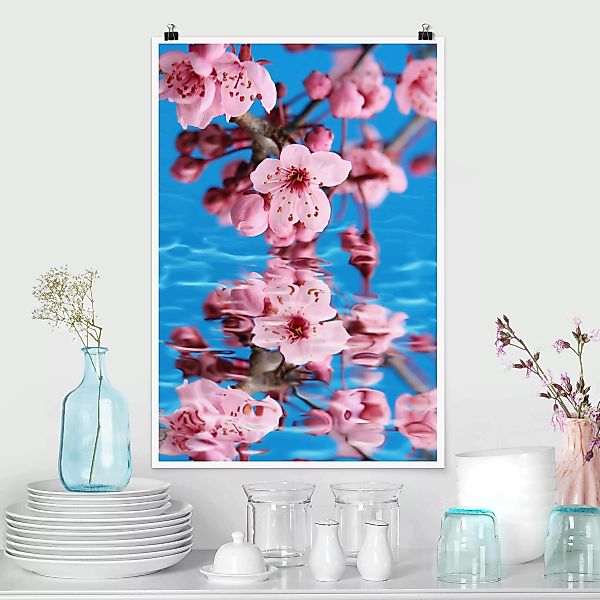 Poster Blumen - Hochformat Kirschblüte günstig online kaufen