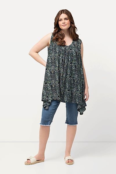 Ulla Popken Spitzenbluse Blusentop Zierfalten A-Linie günstig online kaufen