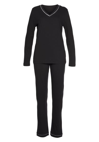 Vivance Dreams Pyjama 2 Stk. tlg., mit Kontrastpaspel-Details günstig online kaufen
