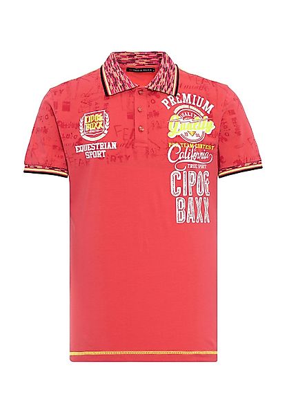 Cipo & Baxx T-Shirt "Poloshirt" mit stylischem Print günstig online kaufen