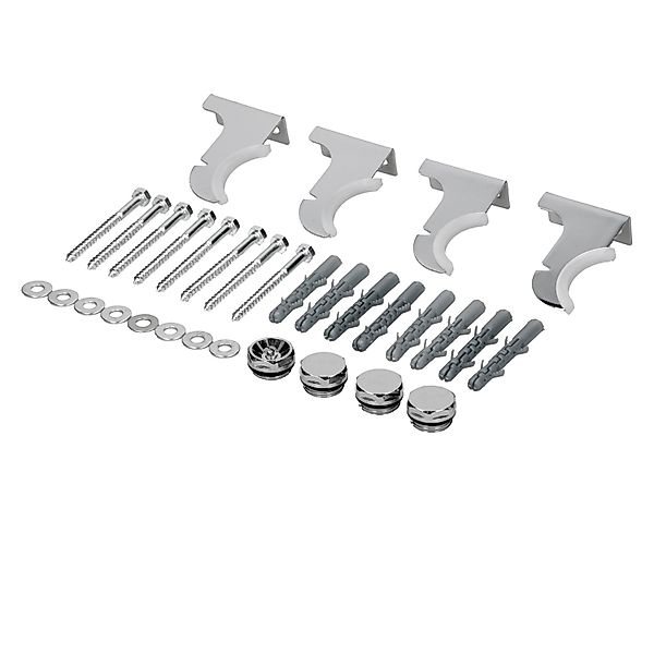 LuxeBath Halterung für Badheizkörper Chrom Montagematerial Befestigung Satz günstig online kaufen